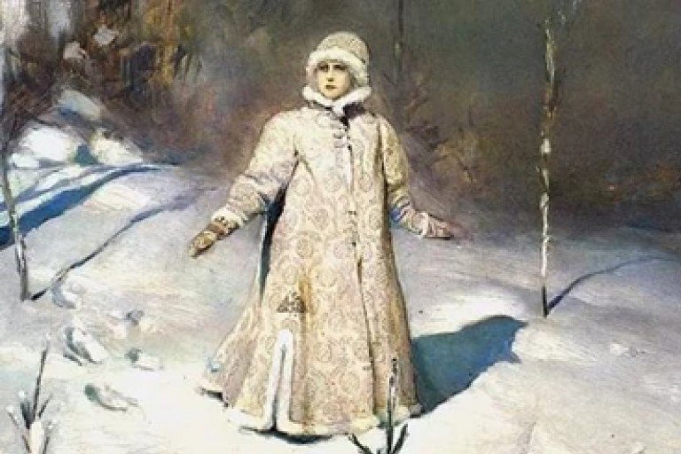 Зимняя одежда древнерусской девушки на картине В. Васнецова  Снегурочка.
