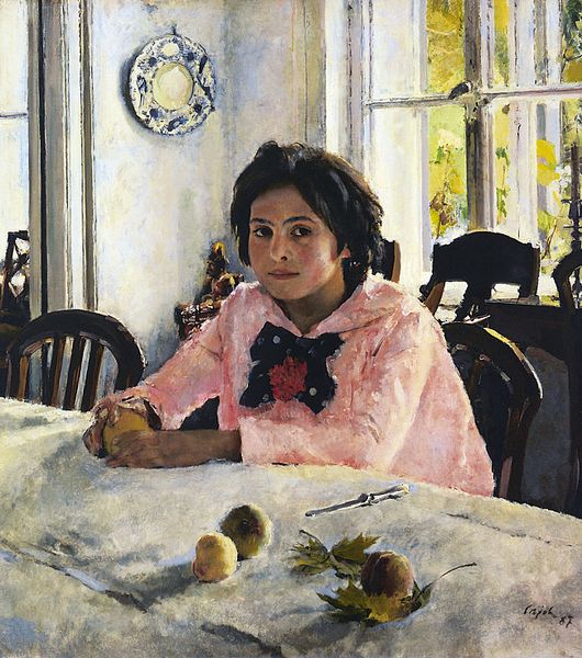 Девочка с персиками. Портрет Веры Мамонтовой. 1887
