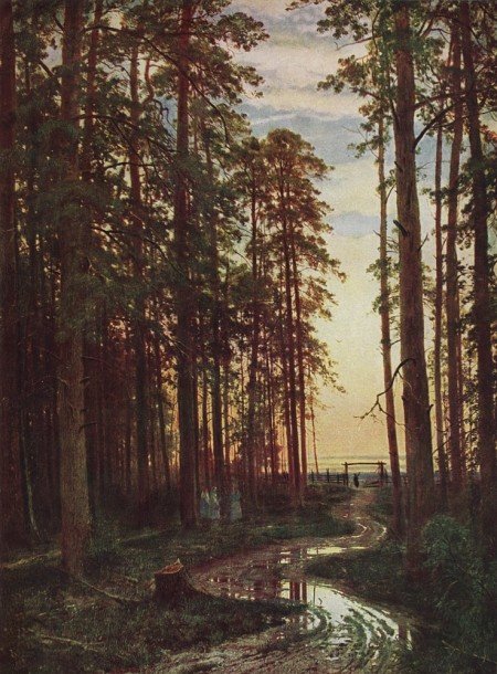  Вечер в сосновом лесу 1875
