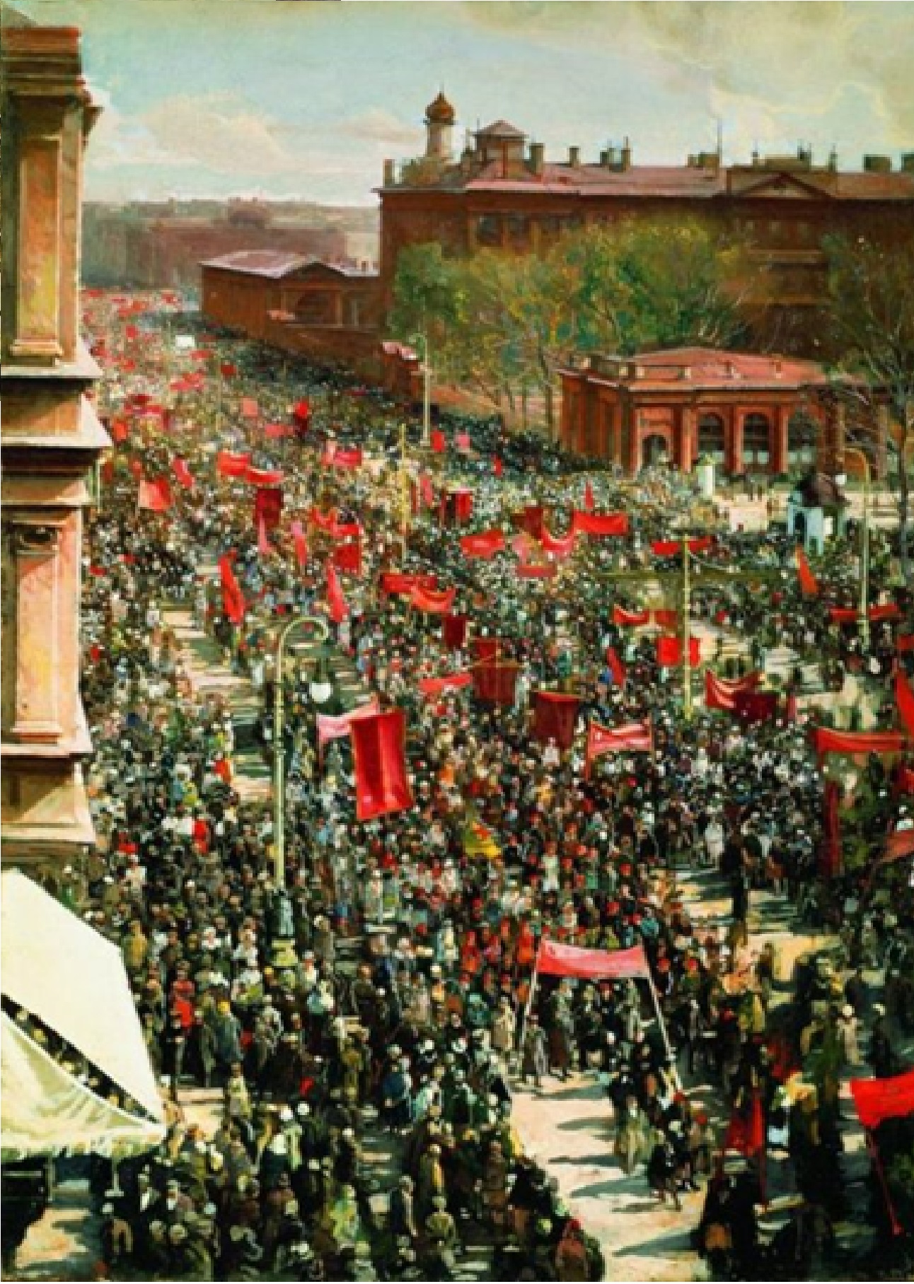 Первомайская демонстрация на проспекте 25 октября 1934
