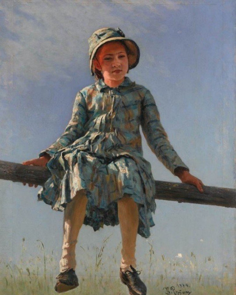 Стрекоза. Портрет В.И. Репиной, дочери художника. 1884
